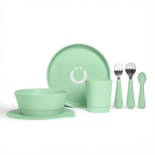 Ubbi Silicone Feeding Set - Green