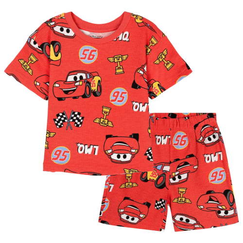 Disney Cars Baby Boys' 2-Piece T-Shirt and Shorts Set McQueen Cayenne Red