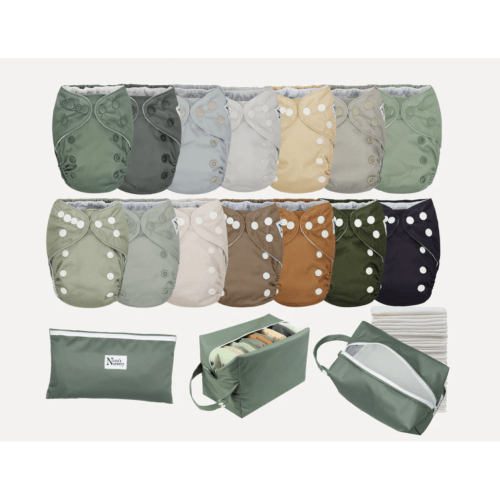Cloth Diaper Newborn Bundle Sage