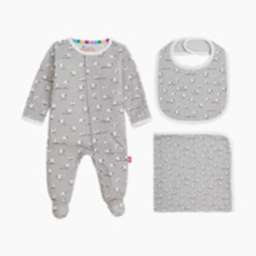 Magnetic Me Modal Magnetic 3 Piece Gift Set - Ba Ba Baby Grey, Newborn