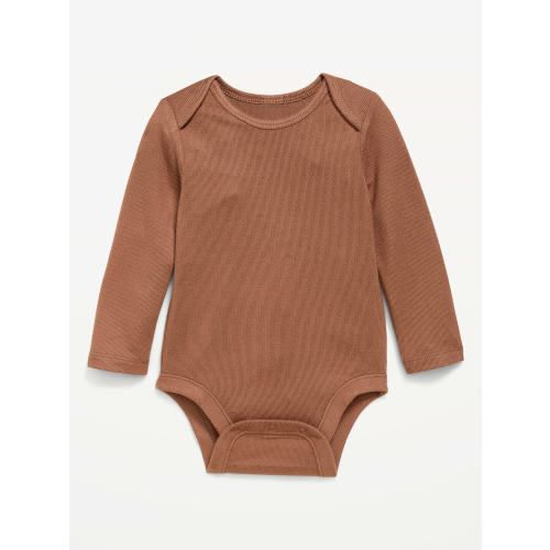 SoftMode Printed Long-Sleeve Ribbed Bodysuit for Baby