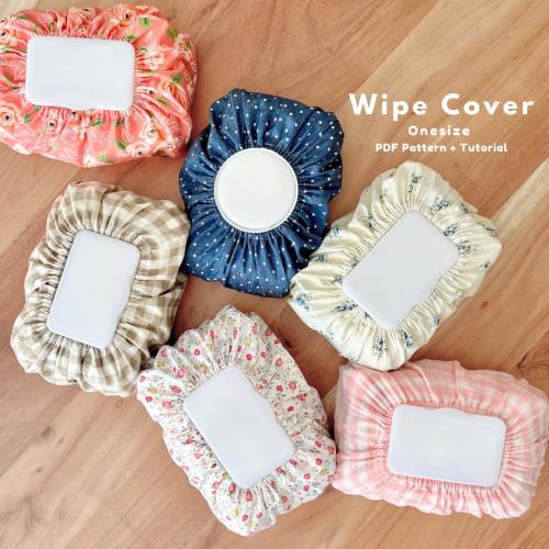 One Size Baby Wipe Cover Sewing Pattern, Diaper wipe cover sewing pattern, Baby wipe cover pattern, Easy diaper wipe cover, Baby wipe cover