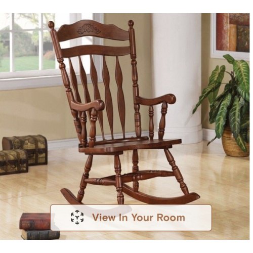 Walnut Engraved Rocking Chair