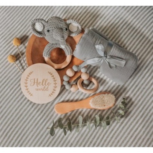 embe Newborn Baby Shower Gift Box, Grey Elephant