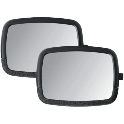 Munchkin Pivot 360 Baby Car Mirror for Rear-Facing Car Seats, Black, 2 Pack