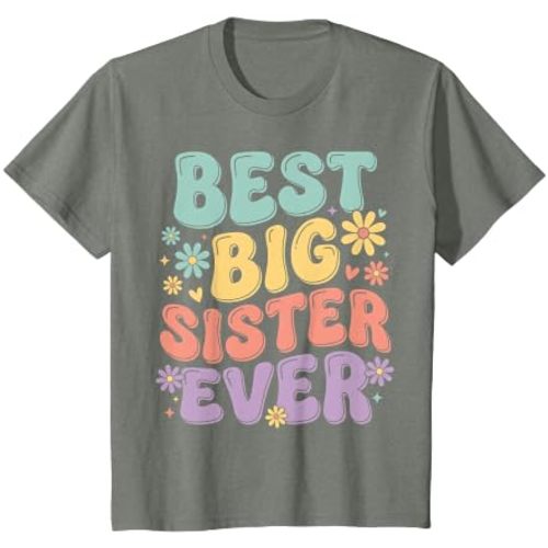 Girls Baby Announcements Cute Big Sister T-Shirt