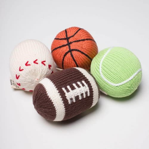 Sports Organic Baby Rattles Gift Set | Estella