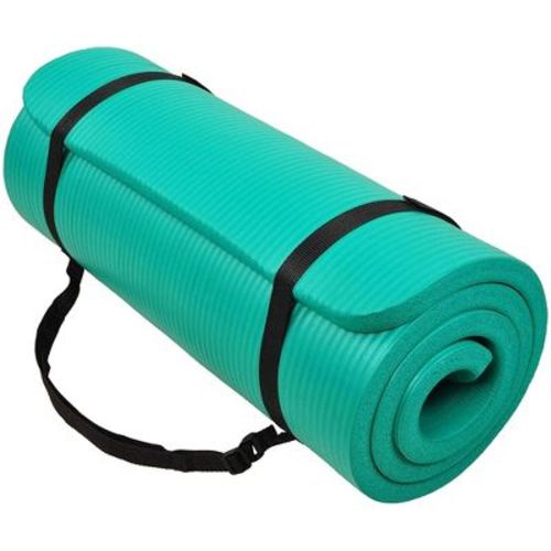BalanceFrom GoCloud 71" x 24" All-Purpose 1-Inch Extra Thick Double-Sided Non-Slip High Density Anti-Tear Exercise Yoga Mat with Carrying Strap