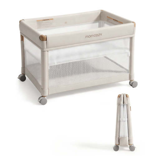Momcozy One-Click Foldable Playard With Bassinet