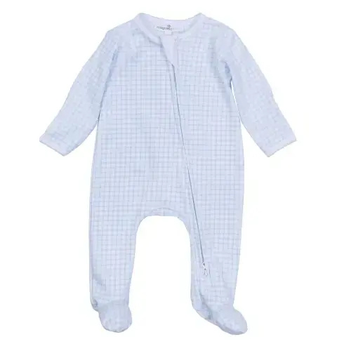 Light Blue Peek-A-Boo Wishes Zip Footie