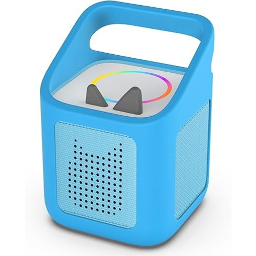 Silicone Case for Toniebox 2 Audio Player, Shockproof & Scratch-Resistant Portable Protective Cover Sleeve for Tonies Toniebox 2 Accessories with Carry Handle (Blue)