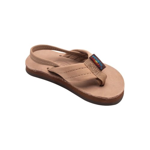 Rainbow Kids Premier Leather Back Strap Sandal - Brown – Comfy Shoes