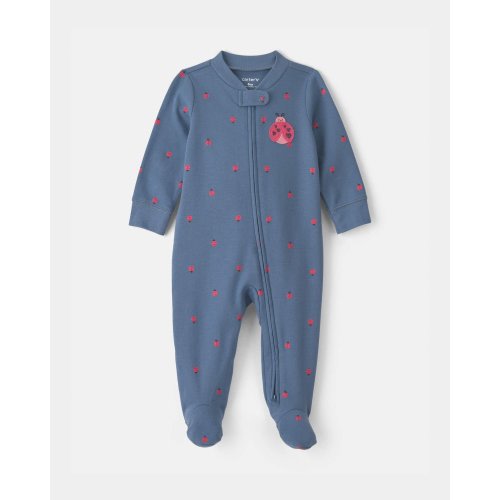 Baby Girl Ladybug Snug Fit Sleep & Play Pajamas - Blue | Carter's