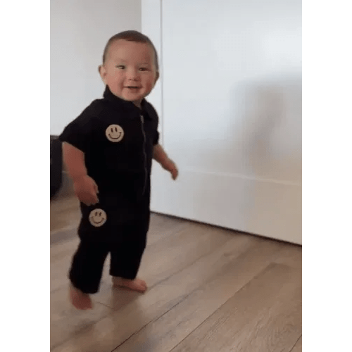 Smile Squad Mechanic Suit - Black | Little Trouble