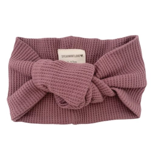 Organic Waffle Turban Headband, Winterberry