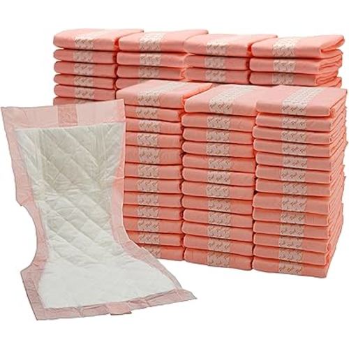 Vakly Extra Large 7’’x14’’ Super-Absorbent Contoured Hospital Style Pad Liners - 7 inches Wide X 14 inches Long - Maternity Pads for Heavier Flow and Post Birth Protection - Incontinence Liners