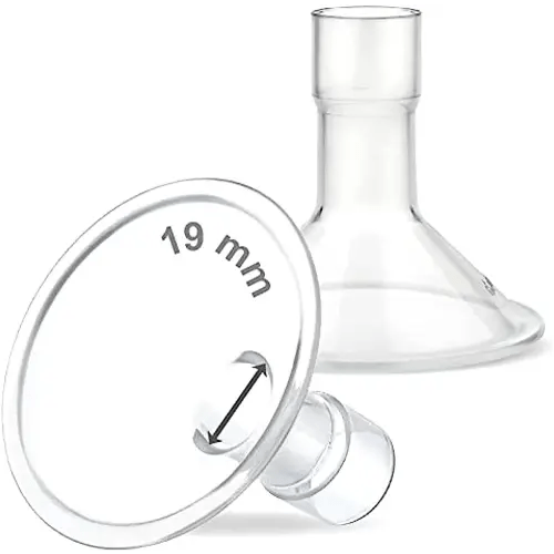 Maymom MyFit 19 mm Small Shields, Compatible with Medela Breast Pump- PersonalFit, Freestyle, Harmony, Maxi, Flex Connector, Connect to Widemouth/Narrow Connector, 2pcs