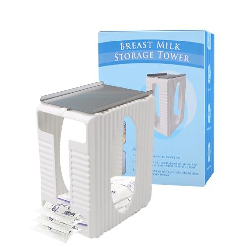 Breastmilk Storage Container, Health Milk Freeze Organizer for Breast Milk Storage Bags Breast Milk Storage Tower with Tray, Reusable Breastfeeding Supplies Storage Tower