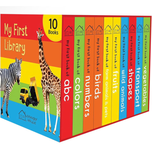 My First Library: Boxset of 10 Board Books for Kids
