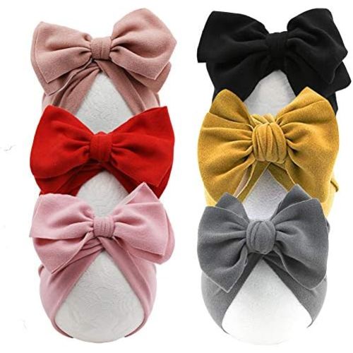 Baby Turban Big Hair Bow Baby Hat Baby Girl Soft Beanie Cap Newborn Infant Toddler Kid Headwrap
