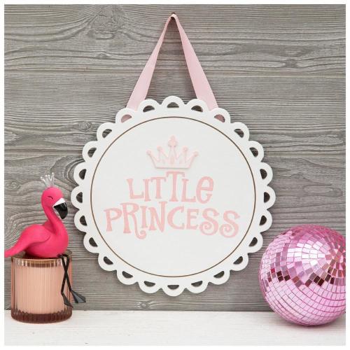 Little Princess Scalloped Wood Wall Decor