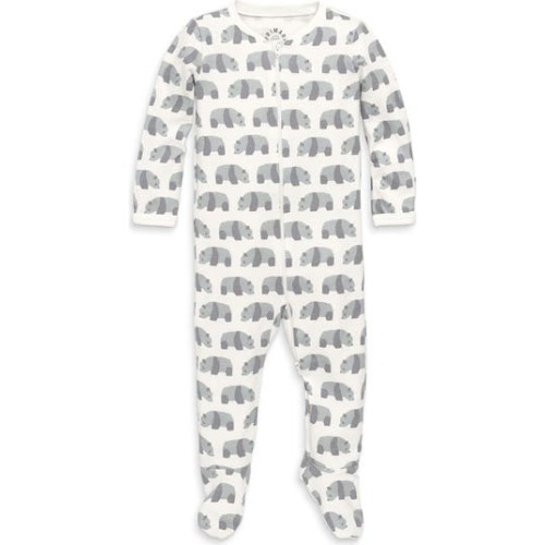 Baby Organic Animal Friends Zip Footie, 6-9M
