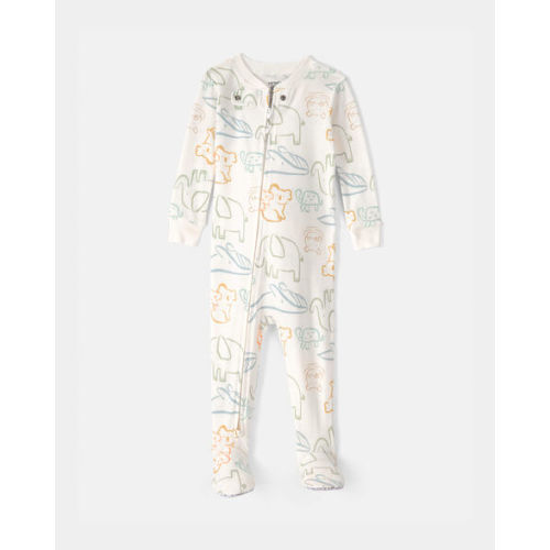 Baby Elephant 100% Cotton Snug Fit 1-Piece Pajama - Ivory | Carter's