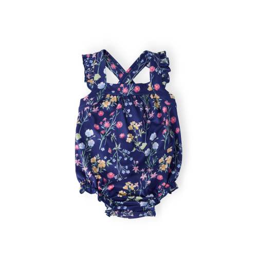 Sunny Meadow Ruffle Cross Back Romper