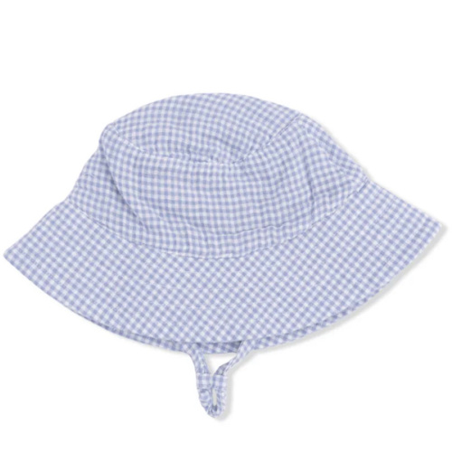 Shop Micro Gingham Blue Blizzard - Bucket Hat - Li'l Baby Sprouts