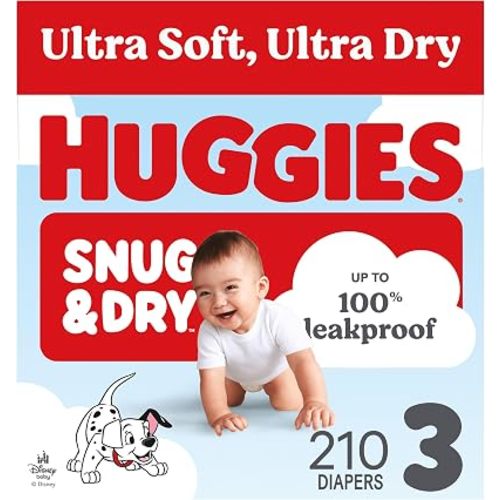 Huggies Snug & Dry Diapers Size 3, 210 Count
