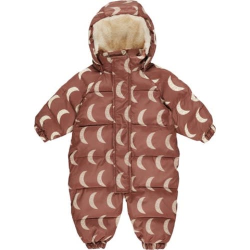 Print Hooded Puffer Snowsuit