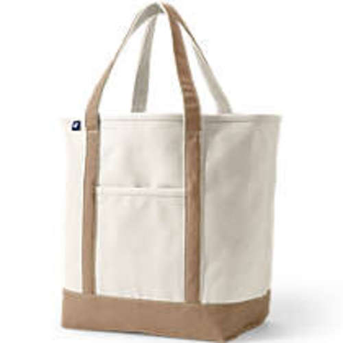 Medium 5 Pocket Open Top Canvas Tote Bag | Lands' End