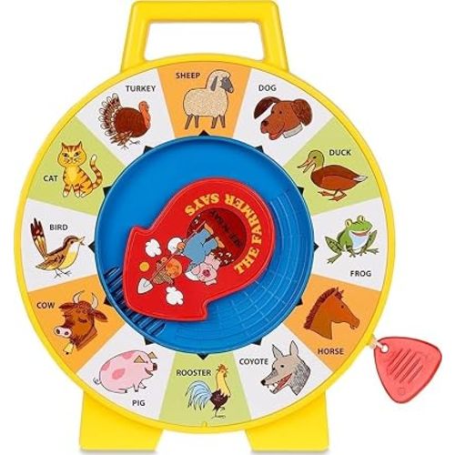 Fisher Price Classics - Farmer Says See 'n Say - Vintage Learning Toy, Sounds and Animals, Interactive Retro Game for Kids, Girls, Boys, Baby, Preschoolers, Toddlers, Unisex Ages 18 Months +
