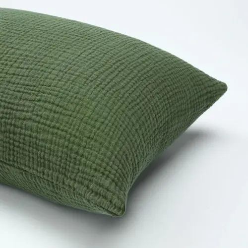 Blissful Diary Toddler Pillow with Muslin Cotton Pillowcase, 13x18 Kids Pillows for Sleeping and Traveling, Crib Pillow, Small Pillow for Kids, Toddler Bed Pillows (Dark Green)