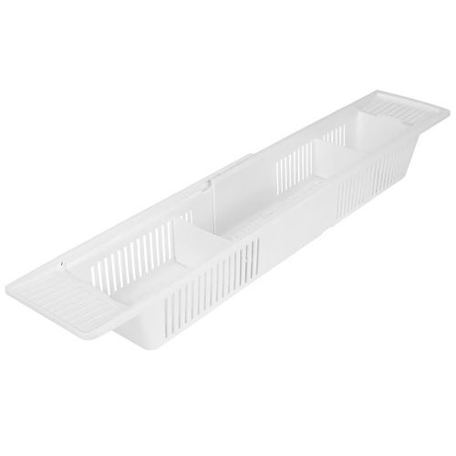 KidCo Bath Toy Organizer Storage Basket, 3 Compartment Horizontal Large Openings Bath Toy Organizer for Tub, Large Capacity Bath Toy Organizer with Large Openings, White