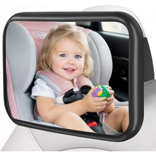 Baby Car Mirror, Car Seat Mirror Rear Facing for Tesla & Fixed Headrests
