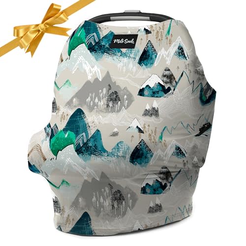 Milk Snob Original 5-in-1 Cover - Added Privacy for Breastfeeding, Baby Car Seat, Carrier, Stroller, High Chair, Shopping Cart, Lounger Canopy - Newborn Essentials, Nursing Top, Rocky Mountain