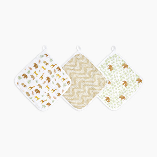 Aden + Anais Essentials Cotton Washcloth (3 Pack) - Tanzania
