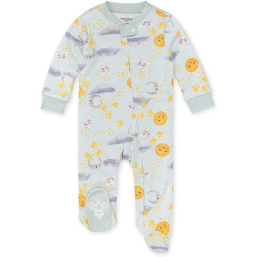 Burt's Bees Baby Boys' Sleep and Play Pjs, 100% Organic Cotton One-piece Zip Front Romper Jumpsuit Pajamas