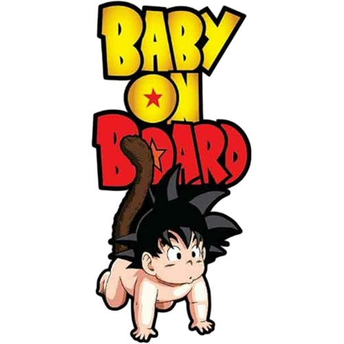 Dragonball Z Baby on Board Goku 5 Inches Tall Car Decal Sticker