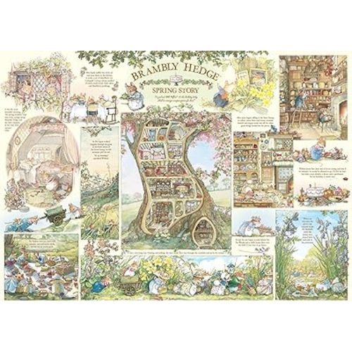 Cobble Hill 1000 Piece Puzzle - Brambly Hedge Spring Story - Sample Poster Included