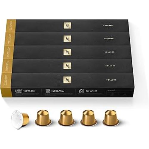 Nespresso Capsules Original Line, Volluto, Mild Roast Espresso Coffee, 50-Count Coffee Pods