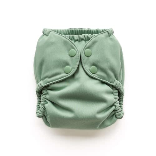 Esembly Cloth Diaper Cover, Willow, Size 1 (7-17lbs) | Reusable, Waterproof, Breathable and Adjustable Outer Layer Over Absorbent Inner, Blowout Protection and Reusbale Swim Diaper