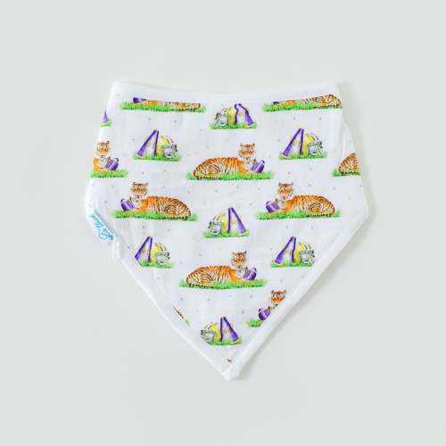Nola Tawk Mascot Mania in Louisiana Organic Muslin Bib