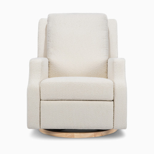 Namesake Crewe Recliner and Swivel Glider - Ivory Boucle W/ Light Wood Base