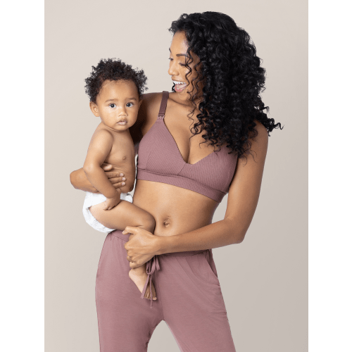 Ribbed Cotton Maternity & Nursing Bra | Twilight - Kindred Bravely