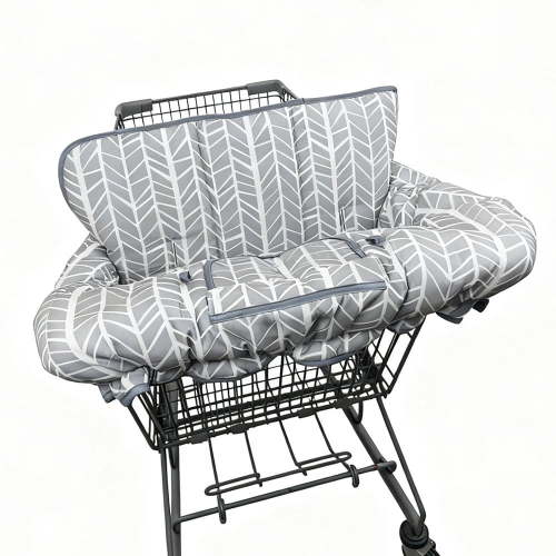 Shopping Cart Cover for Baby & High Chair Cover, Machine Washable for Infant, Toddler, Boy or Girl (Grey) Patented printing