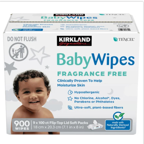 Kirkland Signature Baby Wipes Fragrance Free