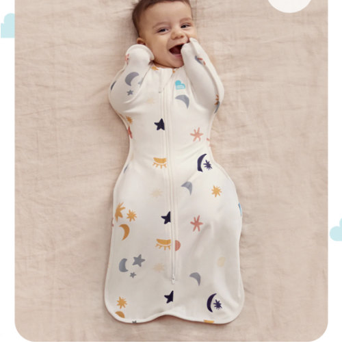 Swaddle Up™ 1.0 TOG Organic Cotton Buff Lunar