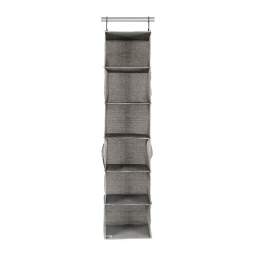 Better Homes & Gardens 6-Shelf Hanging Polyester and Cotton Closet Organizer with 3 Side Pockets for adult